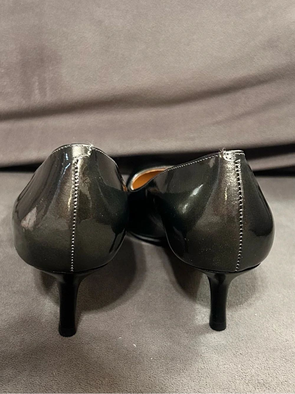 Cole Haan Miranda pumps metallic pewter finish, pointed toe size 6B